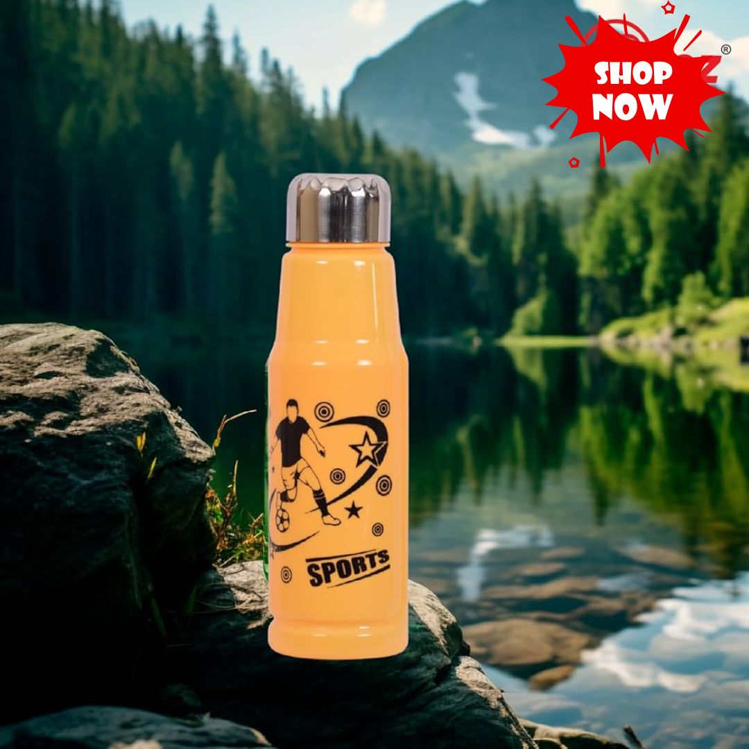 Sports Water Bottle (500 ml) – Leak-Proof, BPA-Free Plastic Bottle for Gym, Travel & Outdoor (Random Color) (Pack of 1)