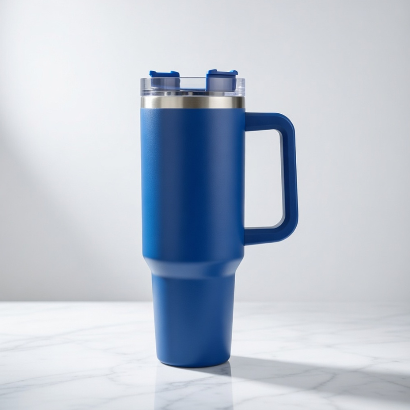 1200ml Stainless Steel Vacuum Insulated Tumbler with Lid & Straw – Large Travel Mug for Water, Coffee, Iced Tea & Smoothies