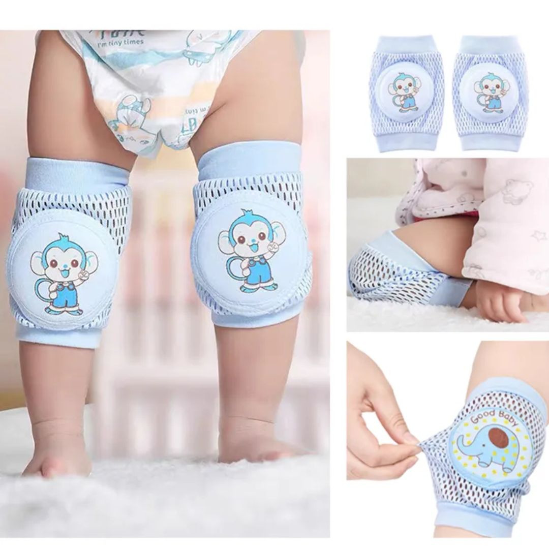 Baby Crawling Knee Pads – Soft Protective Knee Cap for Toddlers & Kids (Random Design) (Pack of 1 Pair)