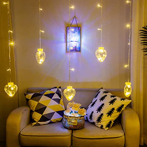 LoveGlow Heart Hanging 12 LED Lights – Romantic String Light for Bedroom, Party & Home Décor