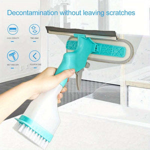 4-in-1 New Multifunctional Double-sided Window Cleaning Tool Car Spray Cleaner Glass Cleaning Scraper Window Scraper with Washer Combination