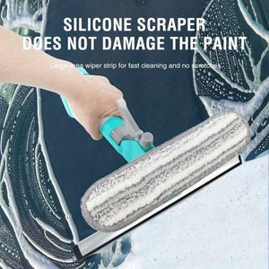 4-in-1 New Multifunctional Double-sided Window Cleaning Tool Car Spray Cleaner Glass Cleaning Scraper Window Scraper with Washer Combination