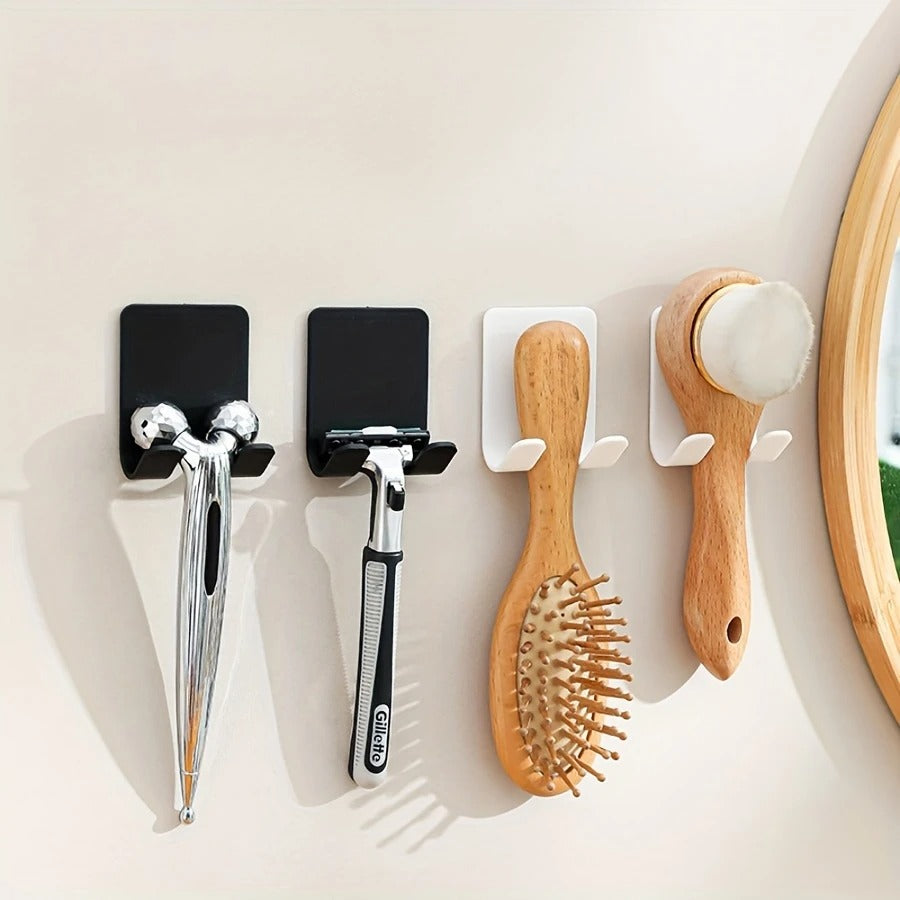 Square Razor Hook – Self-Adhesive Wall Holder for Bathroom & Kitchen (Random color - Pack of 1)