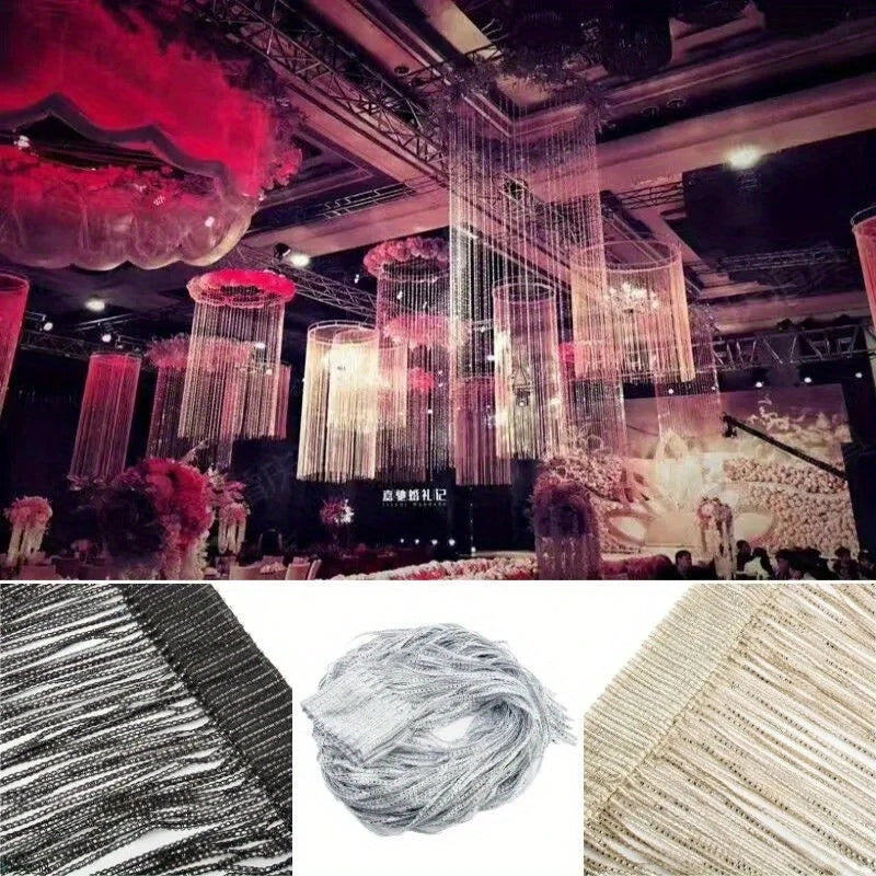 Tinsel Foil Sparkling Streamer (39.4 x 78.7 in)- Perfect for Birthday, Wedding & Holiday Decorations, Photo Booth Prop