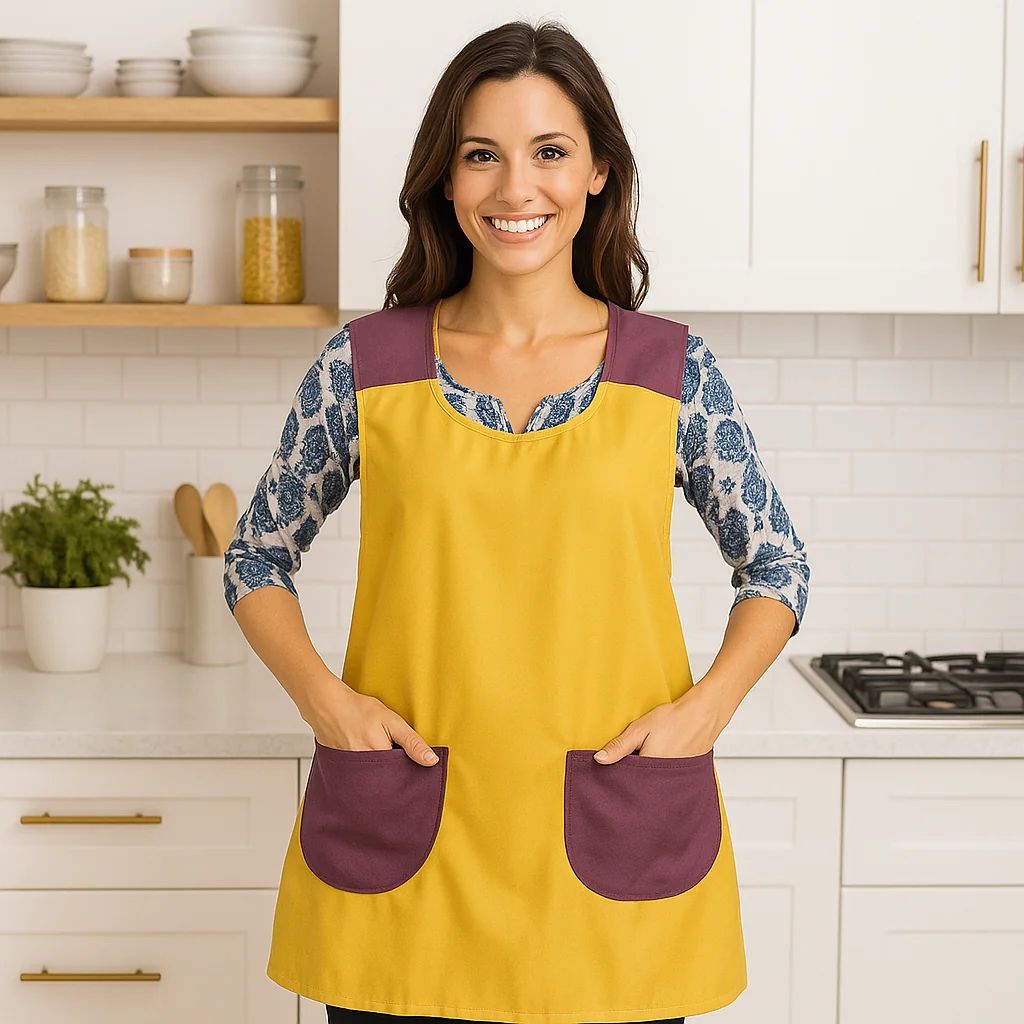 Slip On Kitchen Apron (Random Colors)