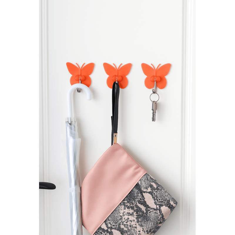 5 Pcs Wall Hooks – Random Shape Adhesive Hooks for Keys, Towels, Kitchen & Home Organization