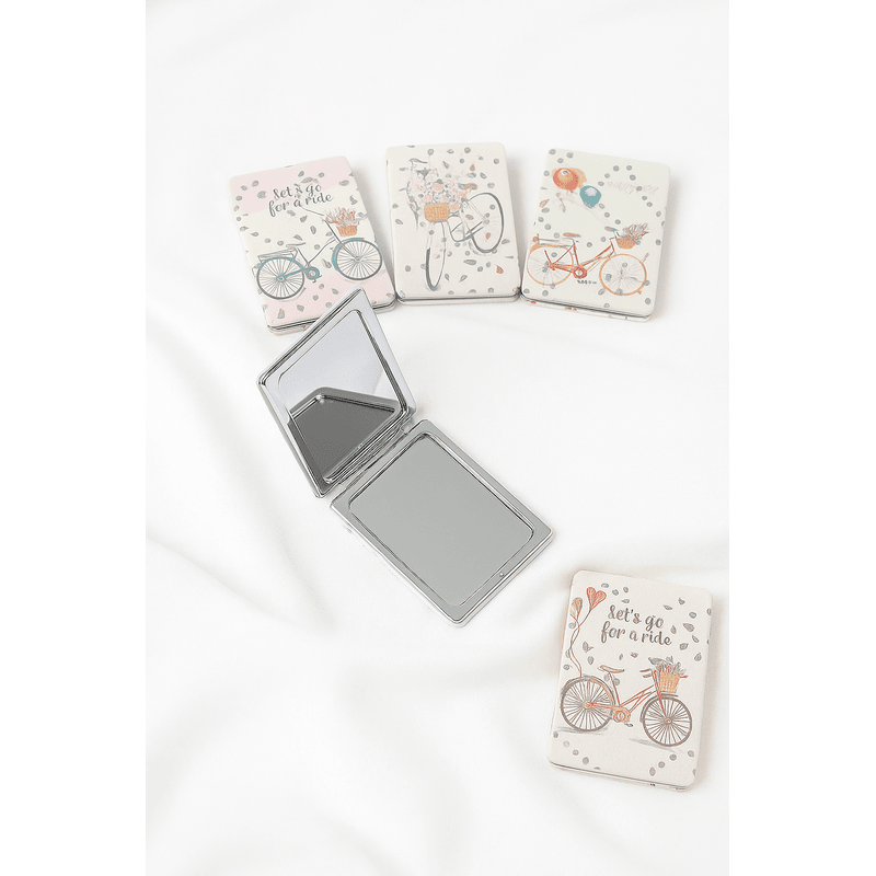 Bicycle Print Diamond Mirror