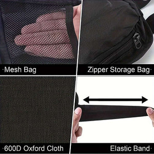 Multi-Pocket Car Seat Organizer with Mesh Pockets - Versatile Hanging Storage for Phones, Wallets, Glasses - Durable Polyester, Hand or Dry Clean - Fits Cars, SUVs, Trucks