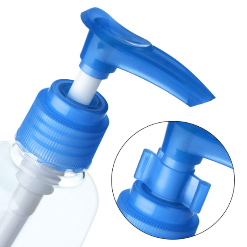 50 ml Refillable Travel Bottles with Pump & Safety Lock – Leak-Proof Plastic Dispensers for Lotion, Soap, Shampoo & Serum (Random color-Pack of 1)