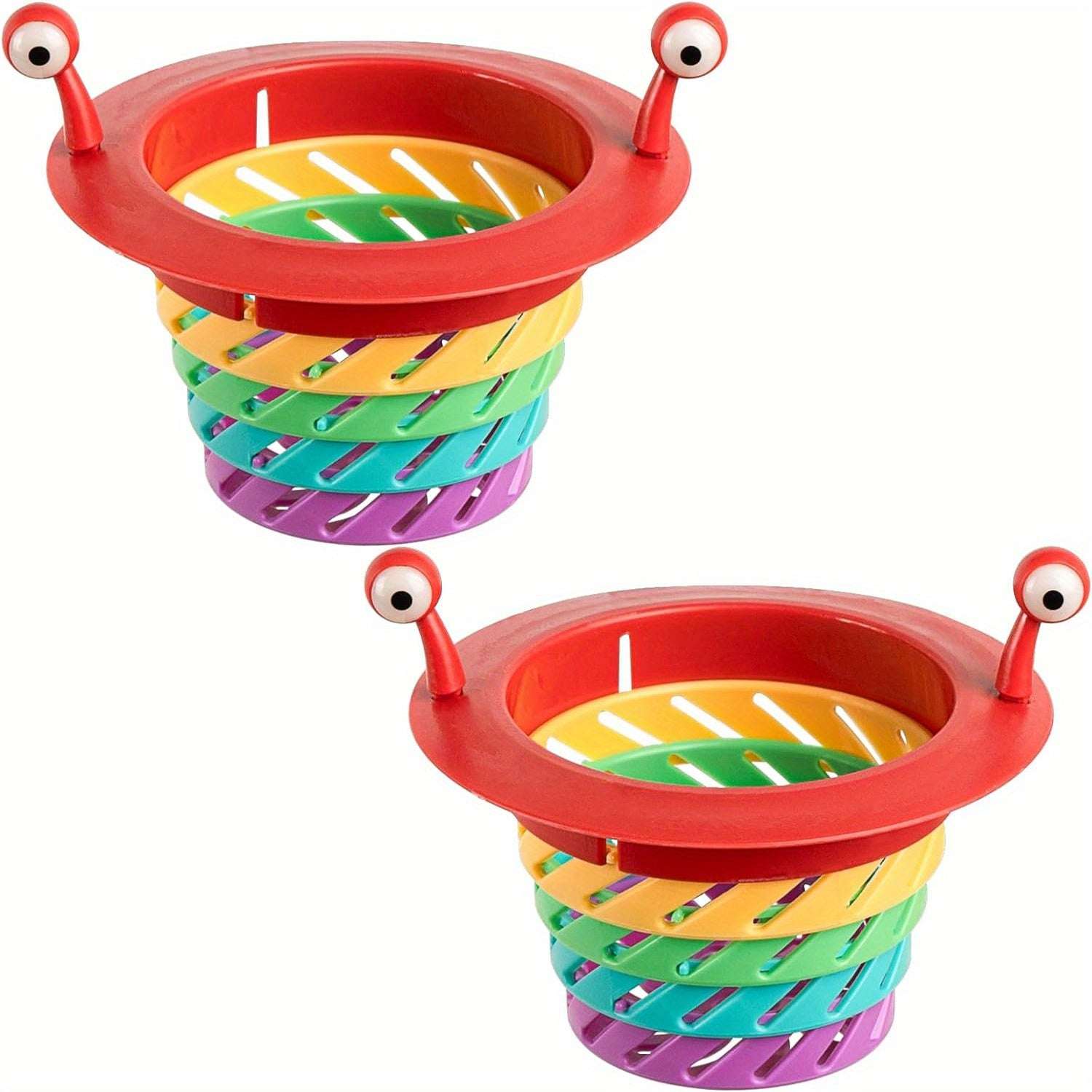 Colourful Foldable Retractable Kitchen Sink Strainer, Plastic Drain Filter Net, Anti-Clogging Catcher for Bathroom, Sewer, Pool - Non-Food Contact Safe, Bathroom Drain Filter
