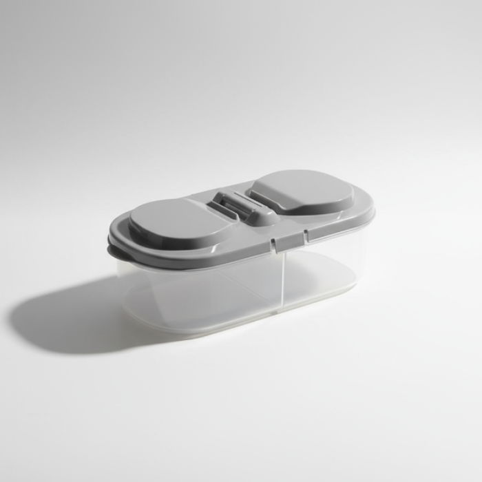 2 Way Tiffin & Storage Box – Multipurpose Lunch Box with Dual Compartments, Airtight & Leakproof Food Container (Pack of 1)