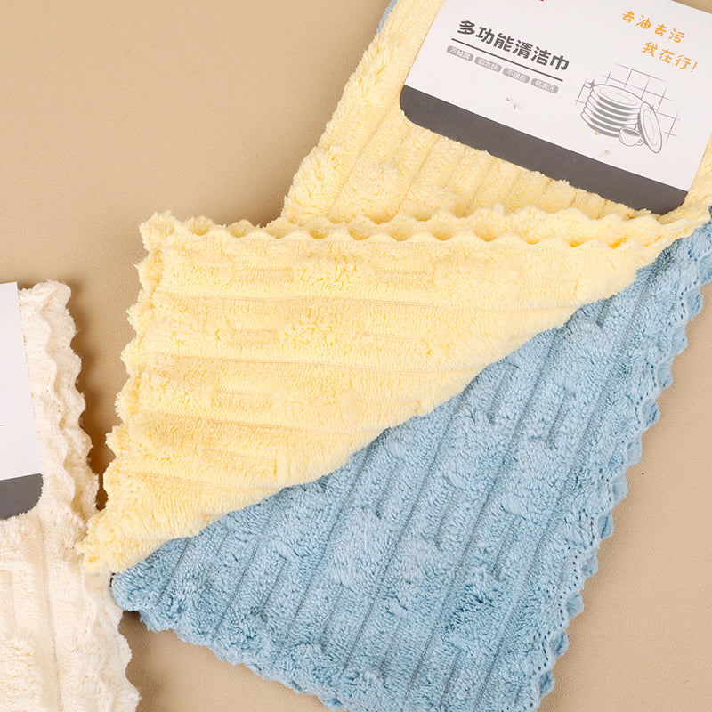 25*25 cm Microfiber Kitchen Cloth (2 Pcs ) Card Packing