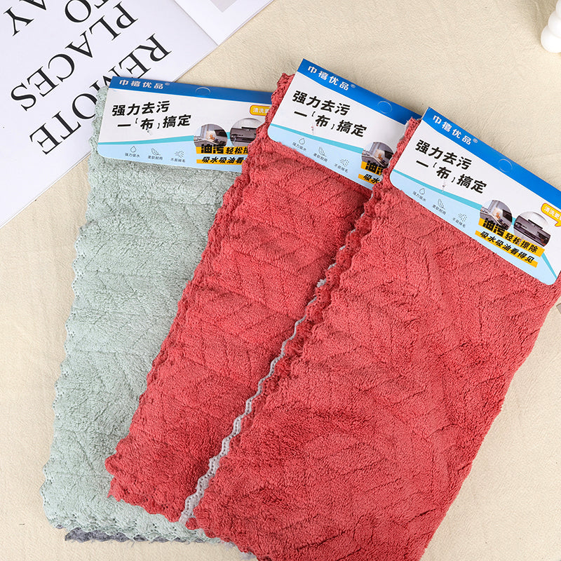 2 Pcs Dishwashing Cloth Set with Card – 30×30 cm Soft & Absorbent Kitchen Towels