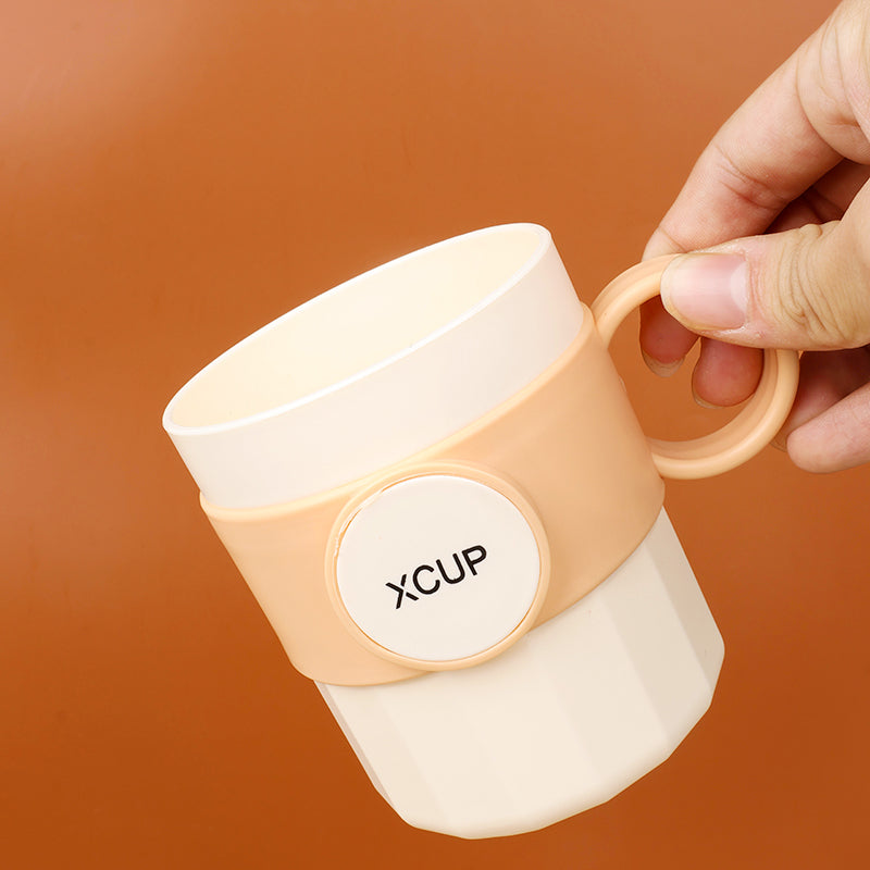 Two-Tone Ceramic Coffee Mug & Toothbrush Holder – Multi-Purpose Cup (Random color-Pack of 1)