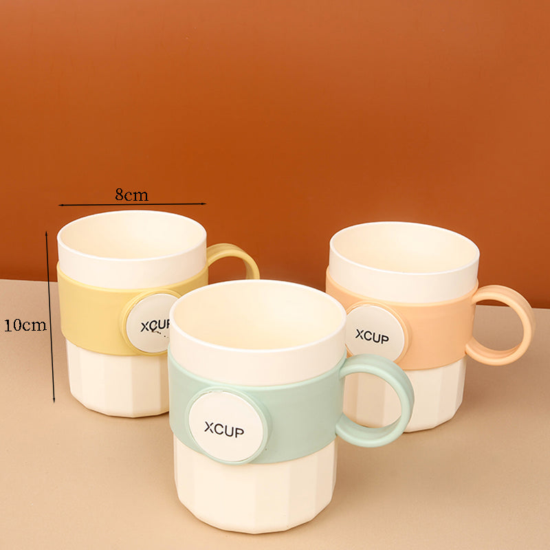 Two-Tone Ceramic Coffee Mug & Toothbrush Holder – Multi-Purpose Cup (Random color-Pack of 1)