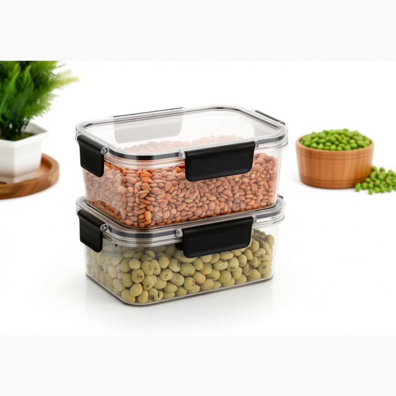Anjani Feel Fresh Lock & Lock Containers – 300ml Airtight Food Storage Box (Set of 2)