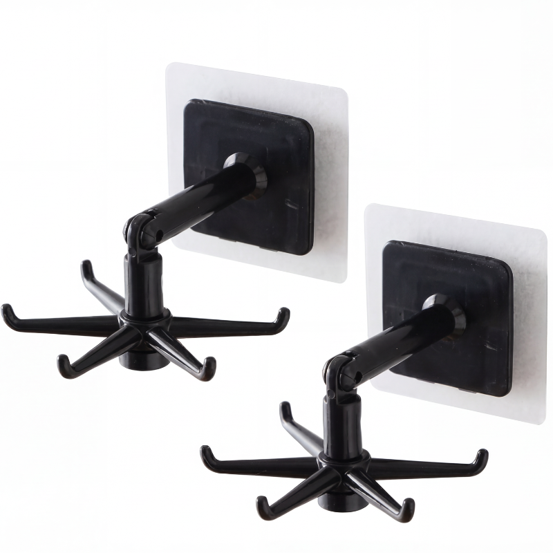 360° Rotating Hook – Adjustable Wall-Mounted Folding Hanger for Kitchen Utensils, Spoons & Accessories (Random color-Pack of 2)