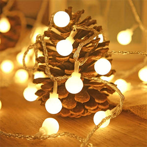 Charming 20 LED Globe String Lights - Frosted White, for Indoor & Outdoor Decor, Perfect for Weddings, Bedrooms, Balconies