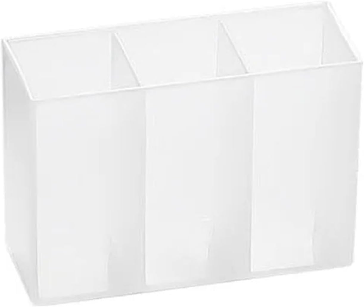 Mini Wall Mount Storage Box – 3 Compartment Self Adhesive Transparent Organizer for Bathroom, Office & Kitchen (Pack of 2)