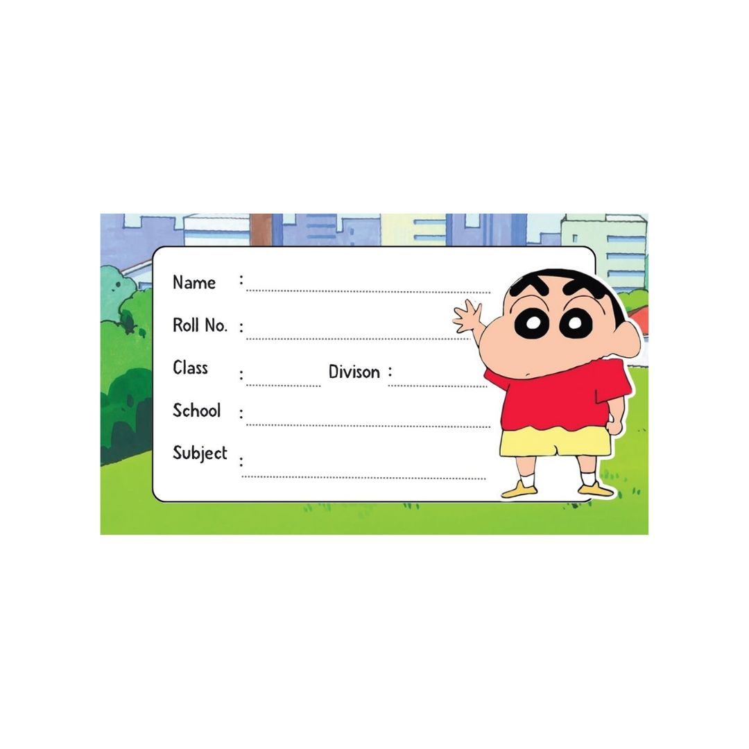 Shin-chan Customised School Book Stickers - Pack of 24 Name Labels