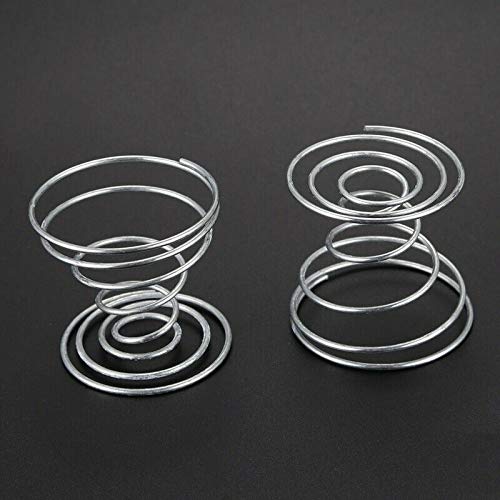 Spring Egg Cup Holders – Stainless Steel Egg Tray Stand for Boiled Eggs, Mini Wire Egg Holder for Home, Kitchen & Restaurant (Pack of 1)