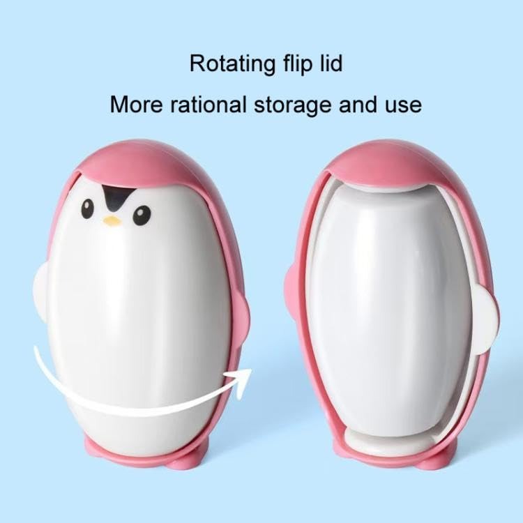 Cute Penguin Reusable Pet Hair Remover Roller – Washable Lint Brush for Clothes & Furniture (Random color- Pack of 1)