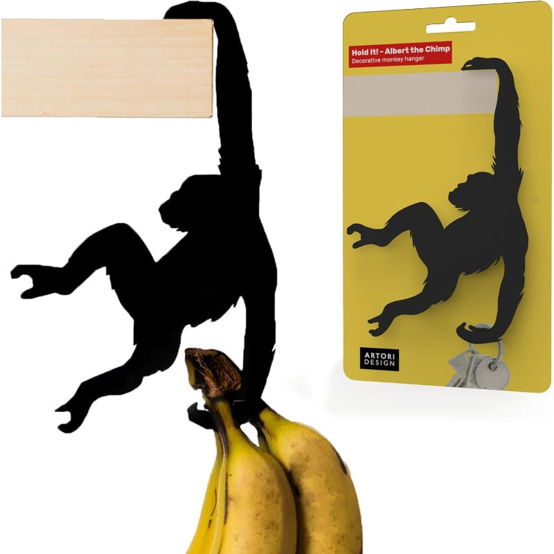 Magic Hook for Hanging Plants Jackets Keys or Stylx`ish Purse Hanger - Perfect for Kitchen Dorm Room Bedroom and Entryway for Home or Office (Chimp)