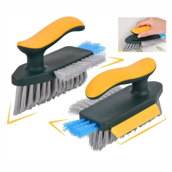 4 in 1 V-Shape Multifunctional Scrubber Brush – Crevice Cleaning Brush Tools for Kitchen, Bathroom & Floor Corners (Pack of 1)