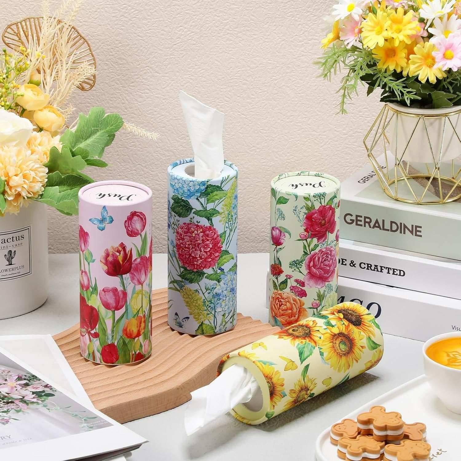 120 Pcs Cylinder Paper Tissue – Soft, Absorbent & Multipurpose Paper Tissues (Random Print)