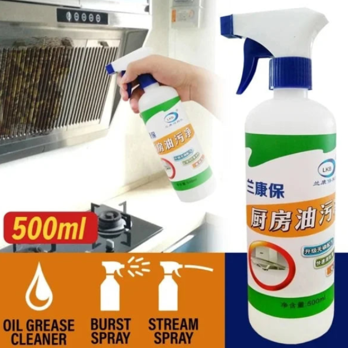 500 ml Kitchen Oil & Grease Stain Remover – Powerful Degreaser Spray for Chimney, Stove, Grill, Tiles & Floor Cleaning (Pack of 1)