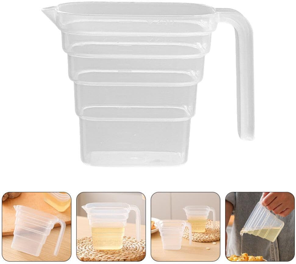 250ml Transparent Measuring Cup with Handle – Food-Grade Plastic Measuring Jug for Baking, Cooking & Kitchen Use (Pack of 1)