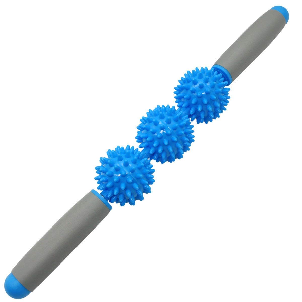 Fitness Massage Stick – Muscle Therapy Roller with 3 Spiky Ballsage Tool