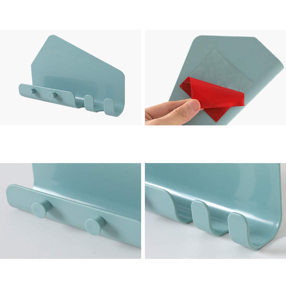 Mobile Phone & Tablet Charging Bracket with Seamless Key Hook – Wall-Mount Storage Organizer (Random Color- Pack of 1)