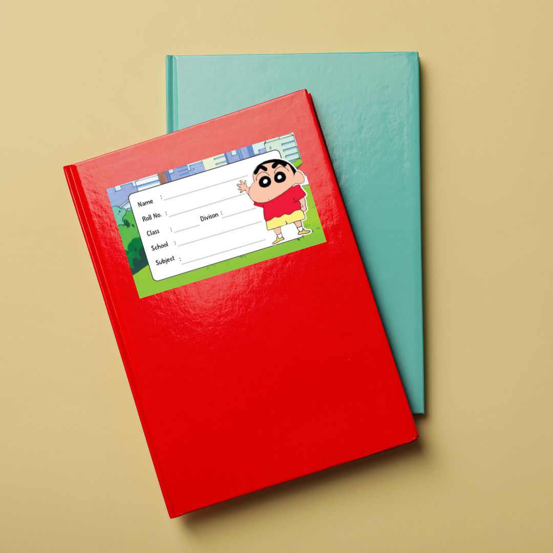 Shin-chan Customised School Book Stickers - Pack of 24 Name Labels