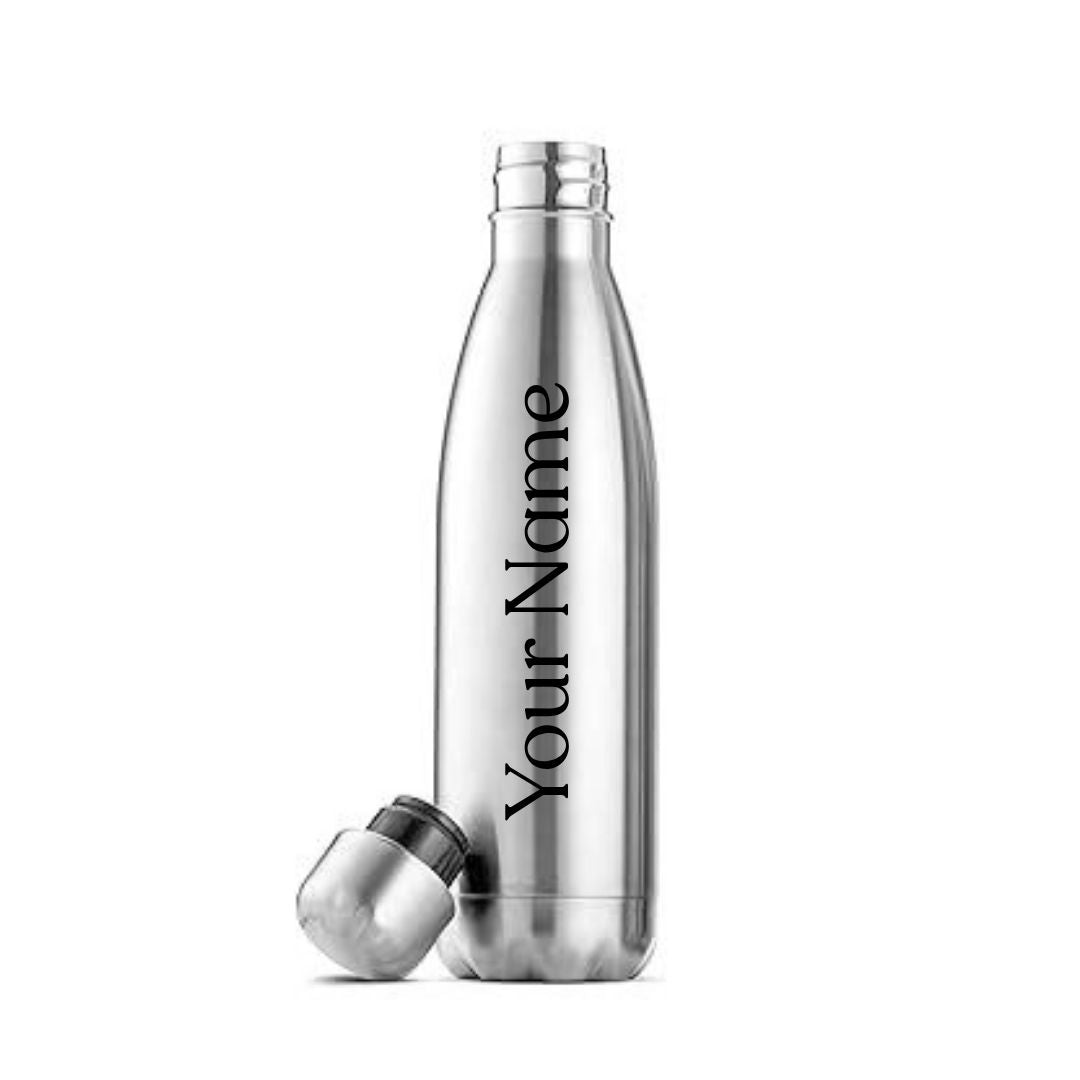 Customized 500ml Stainless Steel Insulated Bottle with Personalized Name – Hot & Cold Thermos Water Bottle for Office, Gym, School & Travel (Leak-Proof, Durable, Premium Finish)