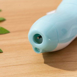 Electric Nail Sharpener Set - Multifunctional, Safe Nail Clippers for Youngsters - Pink/Blue, Battery-Powered (AA Batteries Not Included)