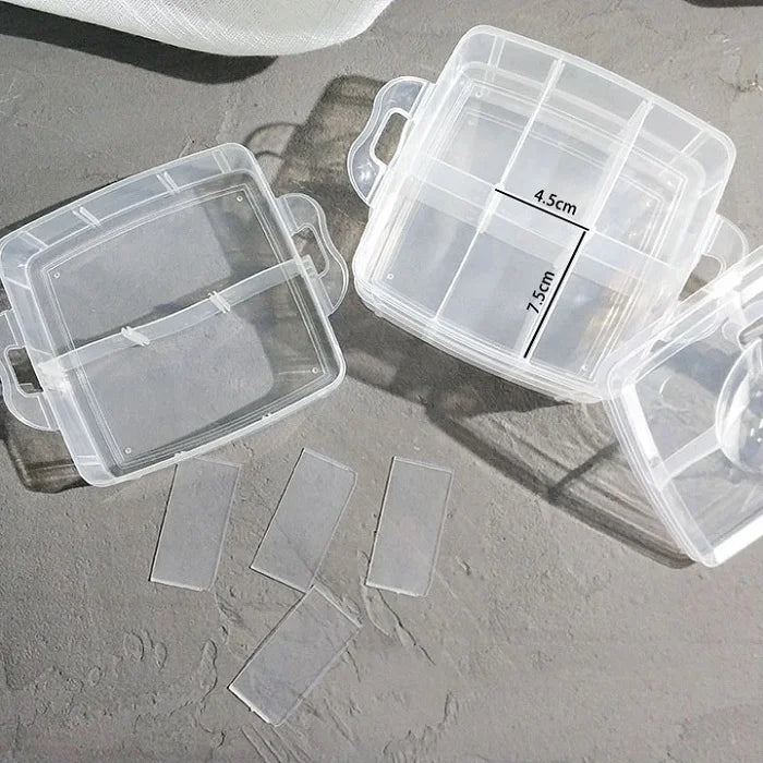 6 Grid Storage Box With Adjustable Partition For Earrings, Medicine, Bangles, Clips, Stationery Item, Socks, Hairbands ( Pack of 1 )