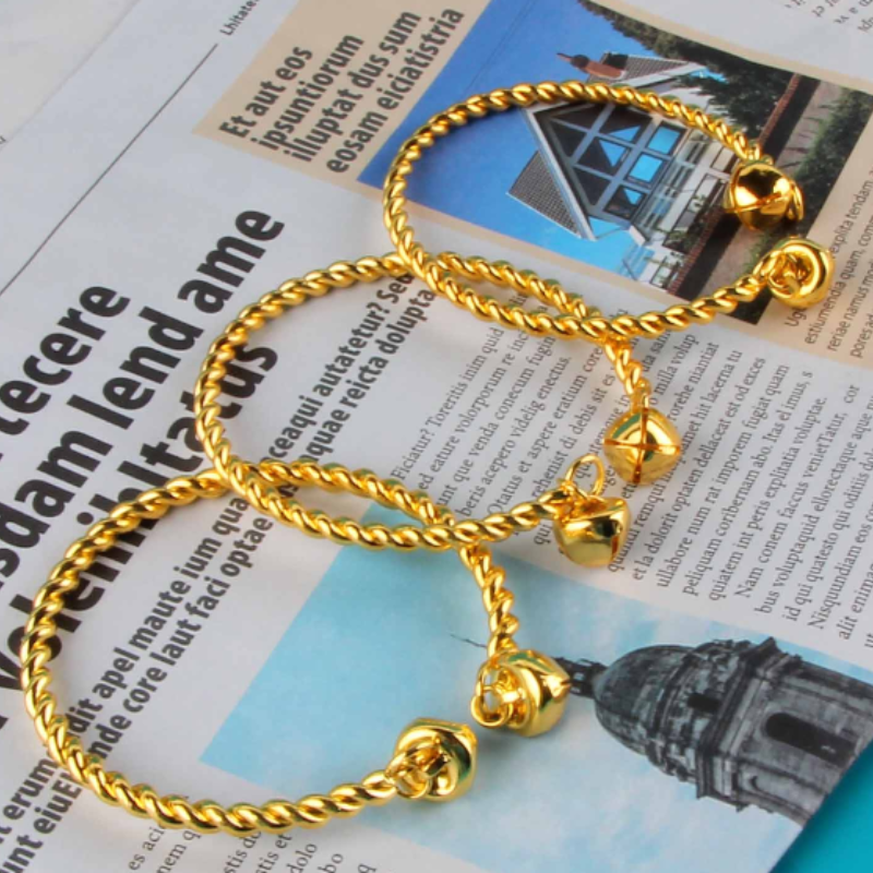 Twisted Bell Gold Bracelet – Stylish Fashion Bracelet for Women & Girls