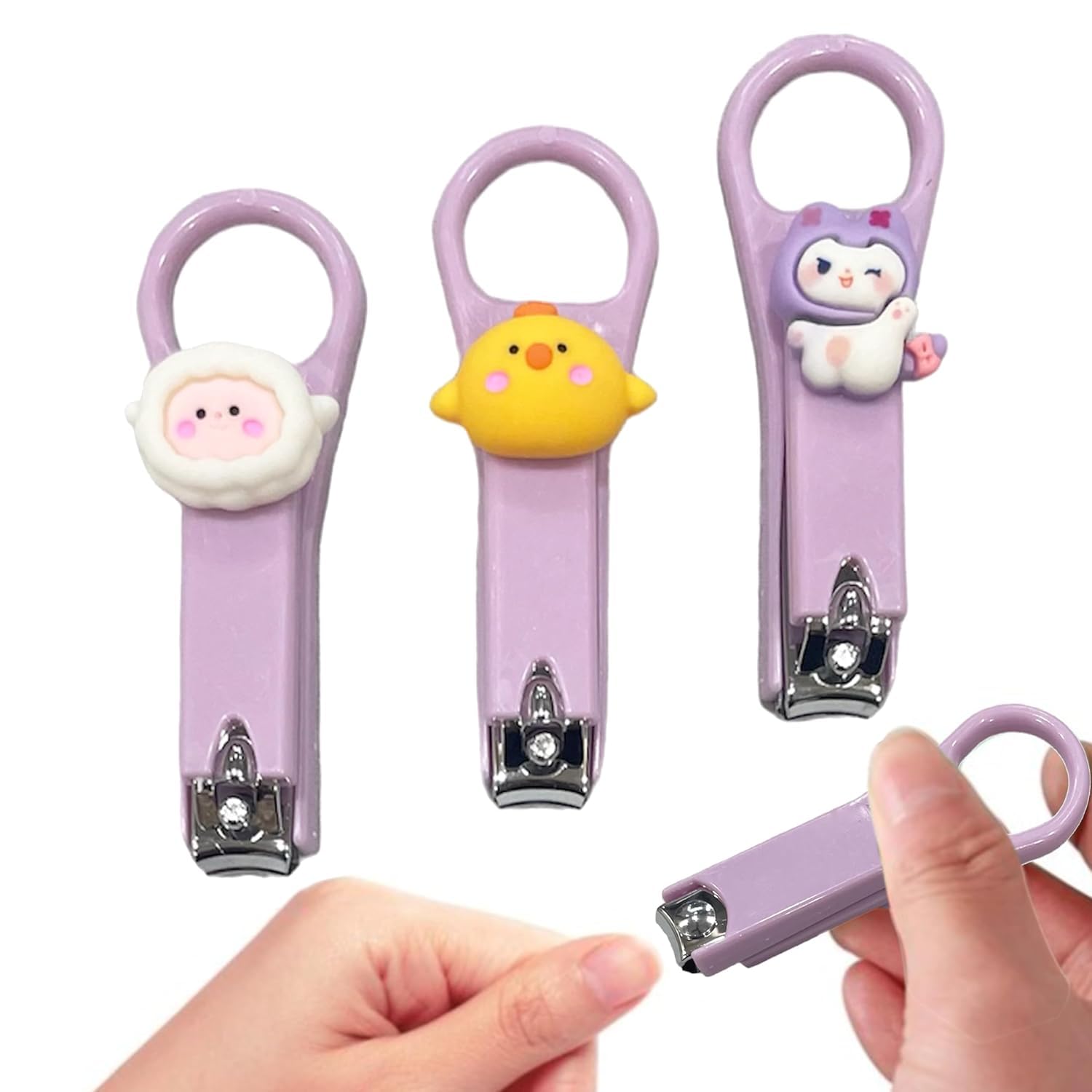 Cute Cartoon Nail Clippers – Stainless Steel Nail Cutter for Kids & Adults, Safe and Durable Manicure Tool (Pack of 1)