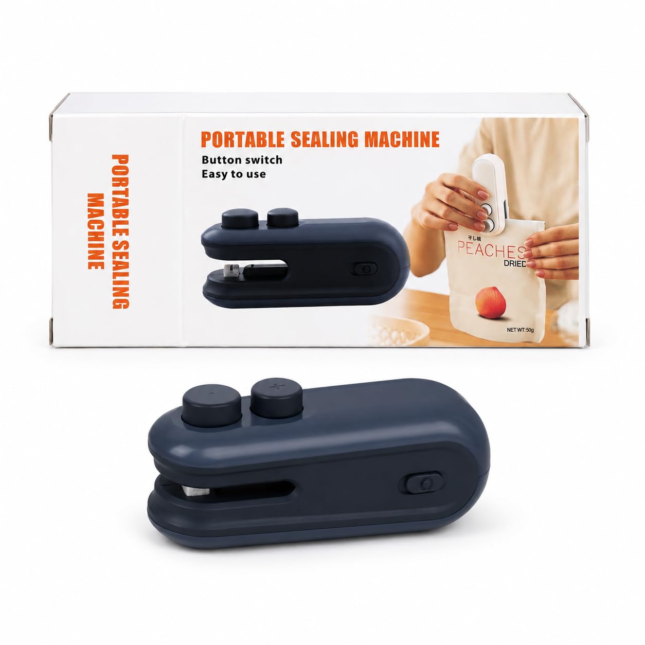 Portable Mini Sealing Machine for Plastic Bags | 2 in 1 Handheld Packet Sealer & Cutter | Food Snack Fresh Storage Bag Sealer for Chips, Biscuits & Kitchen Use