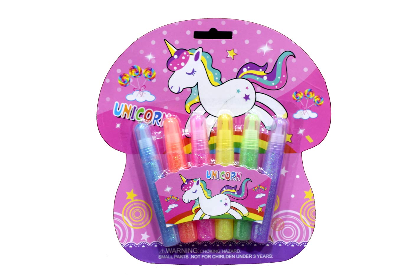 Random Design Glitter Glue (6Pcs)