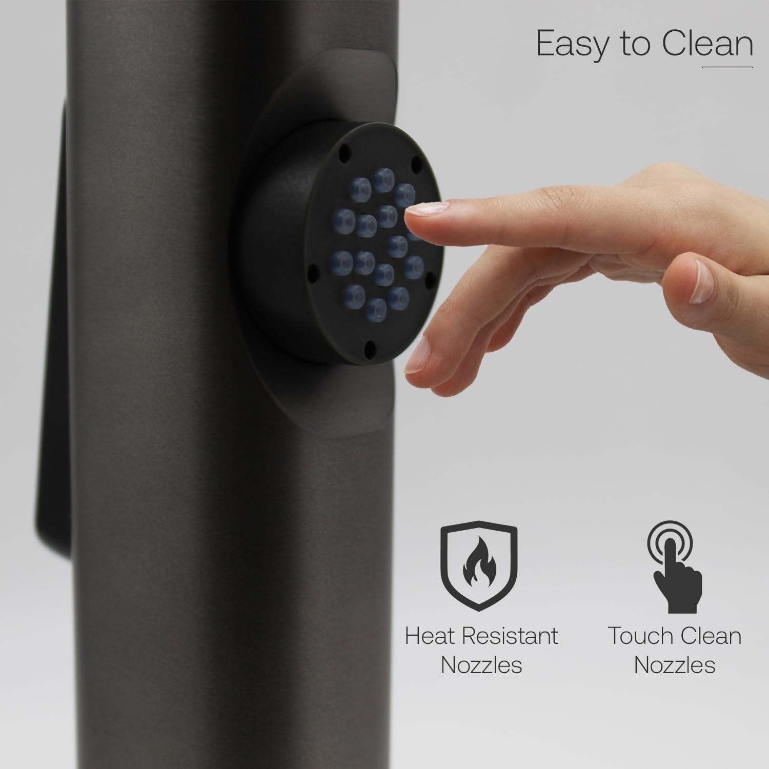 Premium Handheld Bidet Spray Gun High Pressure Toilet Jet Spray with Flexible Hose Wall Holder Bathroom Hygiene Spray for WC Baby Care & Pet Bath Matte Black (Hose 1 Meter)