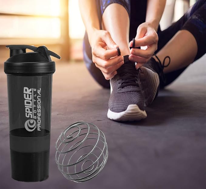 Spider Protein Shaker Bottle – Leak-Proof Gym & Fitness Water Bottle for Protein Shakes(Pack of 1)