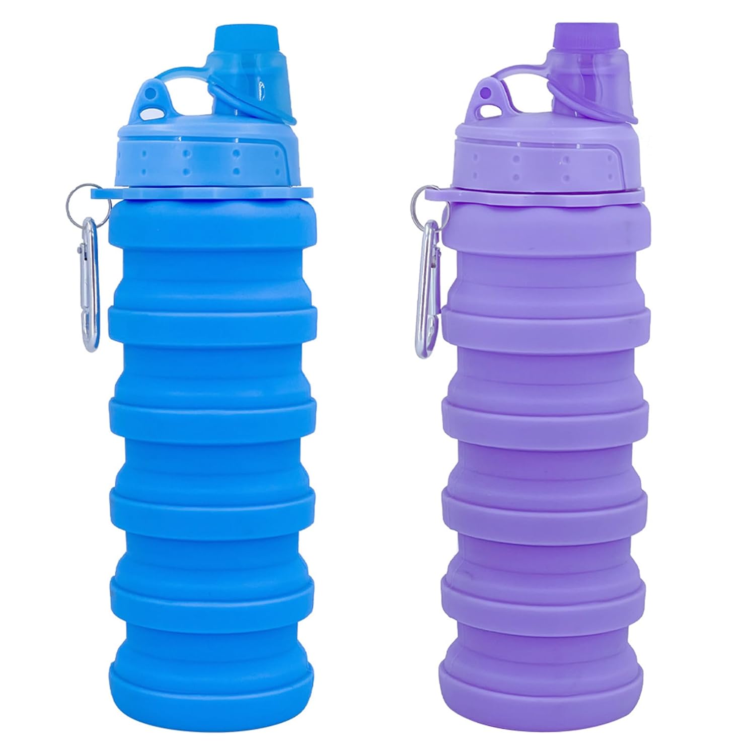 1 Pc Collapsible Silicone Water Bottle – Portable 500ml Sports & Travel Bottle, Foldable & Lightweight