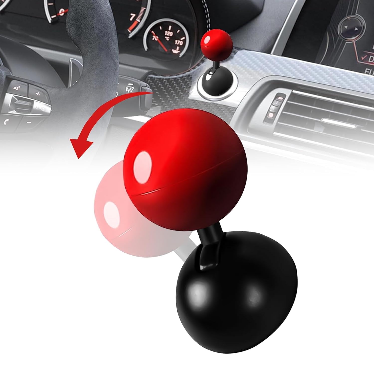 Ball-Shaped Start Button Rocker – Stylish Engine Start Cover for Car Interior Decoration