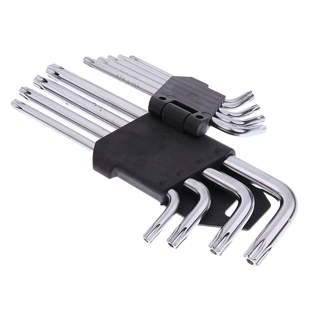 9-Piece Silver Star Torx Key Set – Cute Mini Precision Allen Wrench Kit for DIY & Repairs