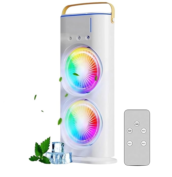 Portable Double Spray Fan – Hydrating Mist & Cool Air Combo for Travel, Office & Outdoor Use