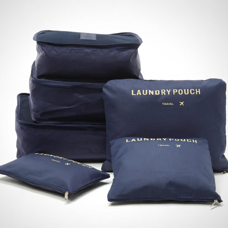 6 Pcs Travel Organizer Bags Set | Waterproof Clothes Packing Cubes with Zipper | Multipurpose Luggage Organizer Pouch for Travel & Storage