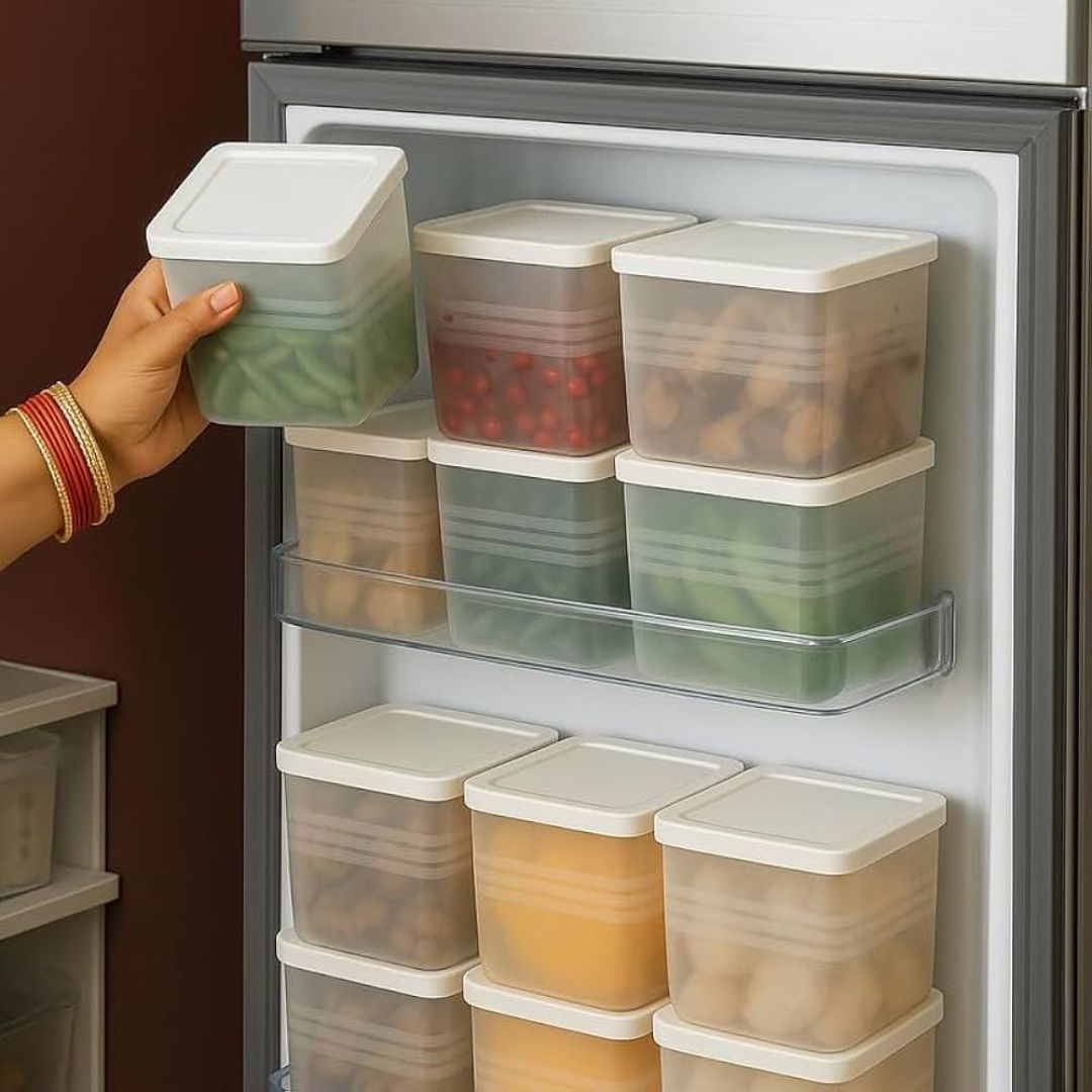 Fridge Storage Boxes – Food Storage Containers for Kitchen, Refrigerator & Pantry Organization (Pack of 6)