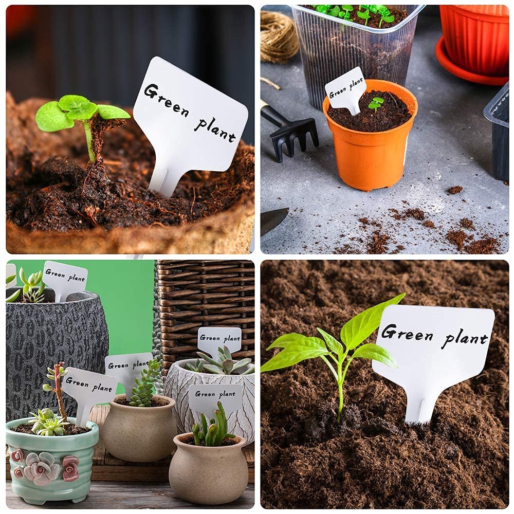 Tree & Plant Tags – Set of 10 T-Shape Durable Markers with Broad Writing Area for Trees, Plants & Saplings
